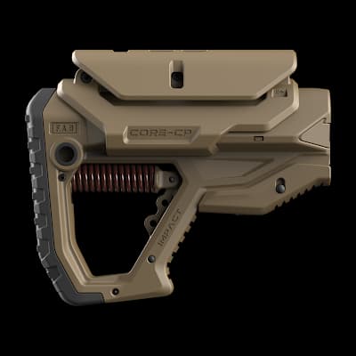 GL Core Impact Collapsible AR15 Buttstock With Cheekriser Tan
