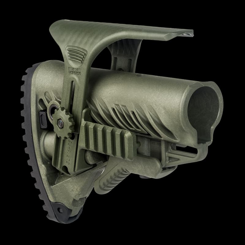 GLR16 Collapsible Buttstock With Cheekriser And Rail Green