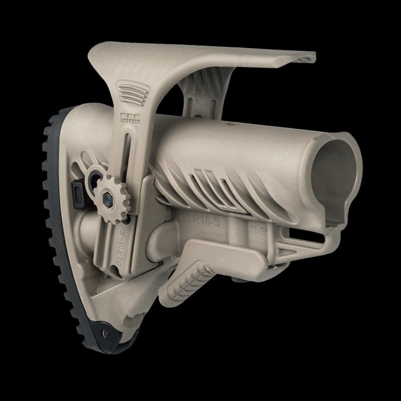 GLR16 Collapsible Buttstock With Cheekriser Tan