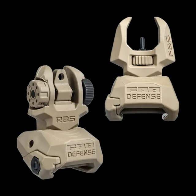 Front And Rear Backup Sight Tan