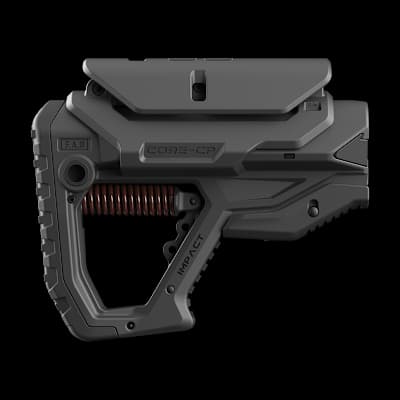 GL Core Impact Collapsible AR15 Buttstock With Cheekriser Black