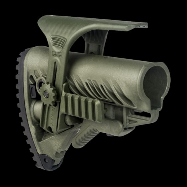 GLR16 Collapsible Buttstock With Cheekriser And Rail Green