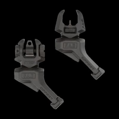 Front And Rear Offset Folding Sights Black