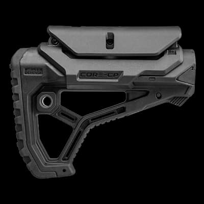 GL Core Collapsible AR15 Buttstock With Cheekriser Black
